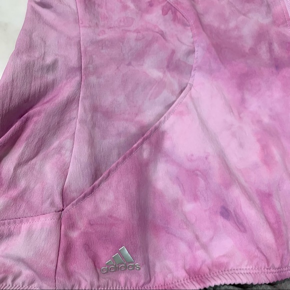 ADIDAS Golf Tie Dye Watercolor Light Bike Run Windbreaker Jacket Gather … - Picture 4 of 10